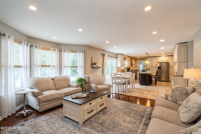 81 W Shenendoah Rd, Howell, NJ 07731 - living area featuring recessed lighting and light wood-style floors