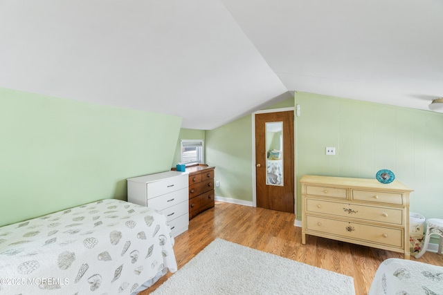 2203 Grand Central Ave Unit B, Lavallette, NJ 08735 - bedroom featuring wood finished floors and lofted ceiling
