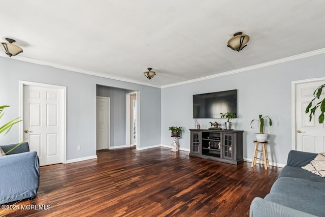 110 W 4th St, Howell, NJ 07731 - living room with ornamental molding and wood finished floors