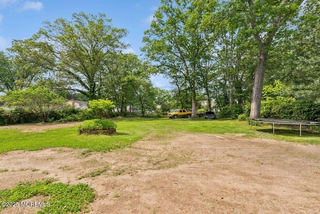 110 W 4th St, Howell, NJ 07731 - view of grassy yard with a trampoline