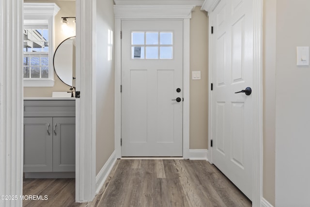 2A Primrose Ln, Jackson, NJ 08527 - entrance foyer with dark wood finished floors and baseboards