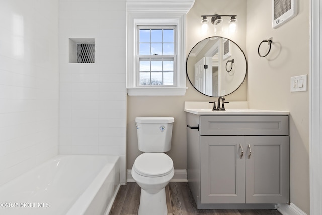 2A Primrose Ln, Jackson, NJ 08527 - full bathroom with baseboards, toilet, wood finished floors, and vanity