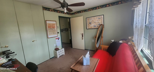 41E Cambridge Ct, Lakewood, NJ 08701 - living area with a ceiling fan
