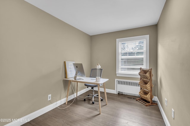 25 Glenview Rd, North Caldwell, NJ 07006 - office space with radiator heating unit, baseboards, and wood finished floors