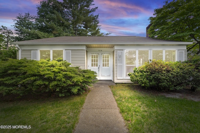 731A Chatham Ln, Manchester, NJ 08759 - view of front of property with a chimney and a yard