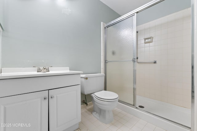 731A Chatham Ln, Manchester, NJ 08759 - full bath with tile patterned flooring, a shower stall, toilet, and vanity