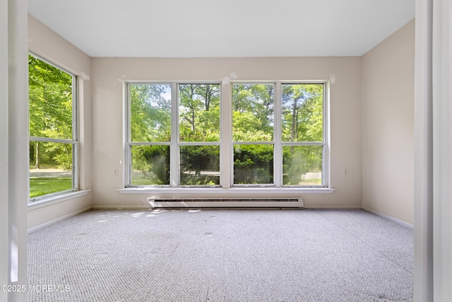 731A Chatham Ln, Manchester, NJ 08759 - empty room with baseboard heating, carpet flooring, and baseboards
