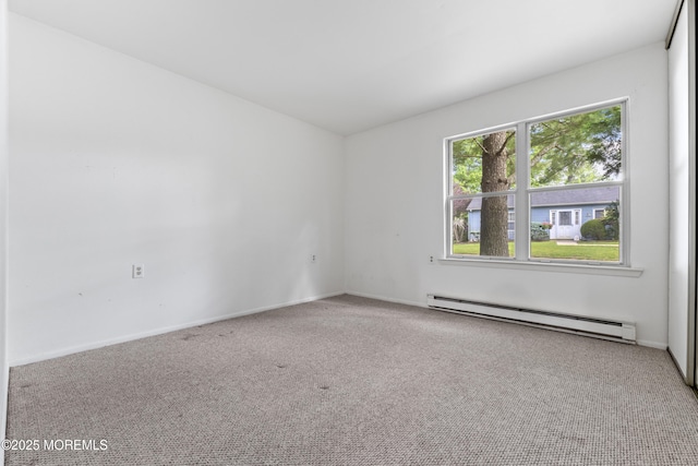 731A Chatham Ln, Manchester, NJ 08759 - unfurnished room featuring a baseboard heating unit, carpet floors, and baseboards