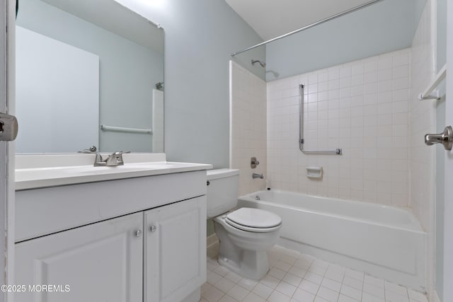 731A Chatham Ln, Manchester, NJ 08759 - full bath with tile patterned flooring, washtub / shower combination, vanity, and toilet