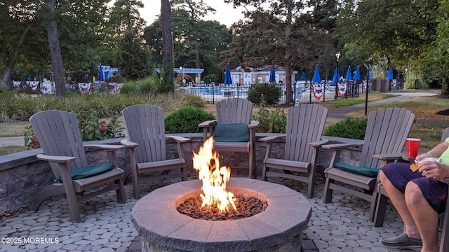 731A Chatham Ln, Manchester, NJ 08759 - view of patio with a fire pit