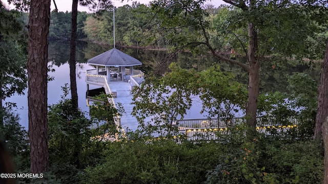 731A Chatham Ln, Manchester, NJ 08759 - dock area with a gazebo and a view of trees