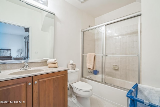 5 Duke Dr, Howell, NJ 07731 - bathroom with vanity, combined bath / shower with glass door, and tile patterned floors