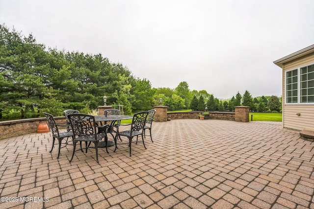 5 Duke Dr, Howell, NJ 07731 - view of patio featuring outdoor dining area and view of scattered trees
