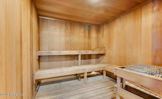 787 Ocean Ave Unit 1711, Long Branch, NJ 07740 - sauna / steam room with wood walls and wooden ceiling