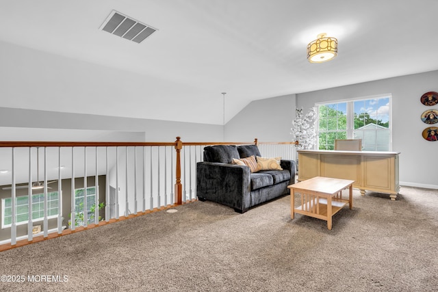 34 Shoal Rd, Jackson, NJ 08527 - living area with carpet floors and lofted ceiling