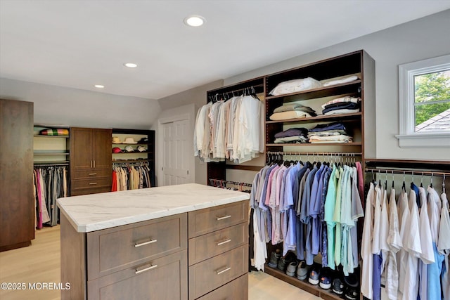 12 Wagon Way, Holmdel, NJ 07733 - spacious closet featuring light wood finished floors and vaulted ceiling