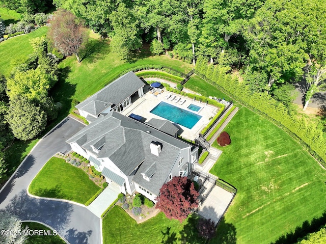 12 Wagon Way, Holmdel, NJ 07733 - aerial view of a pool