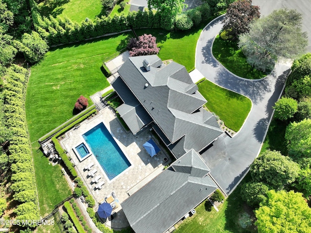 12 Wagon Way, Holmdel, NJ 07733 - drone / aerial view of a pool