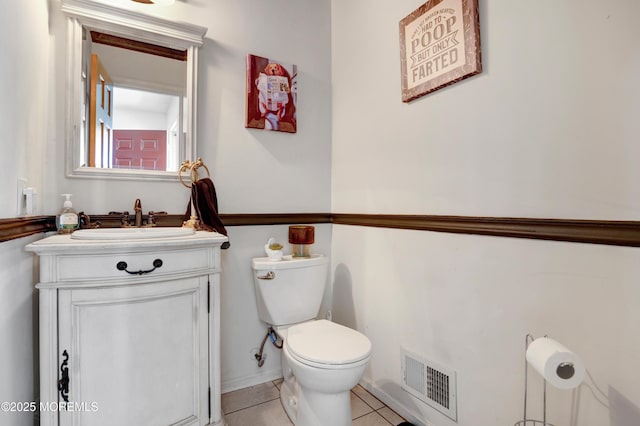 16 Markwood Dr, Howell, NJ 07731 - half bath featuring toilet, vanity, and tile patterned floors