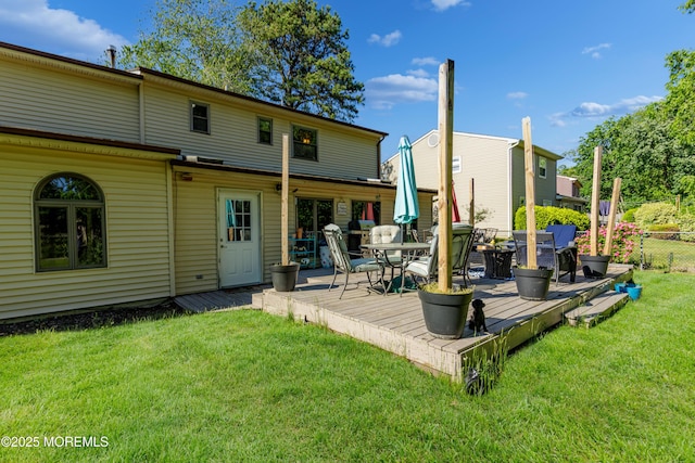 16 Markwood Dr, Howell, NJ 07731 - rear view of property with a deck and outdoor dining space