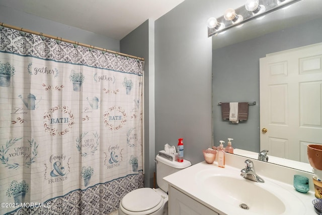 6 Foxmoor Ln, Bayville, NJ 08721 - full bath with vanity, toilet, and curtained shower