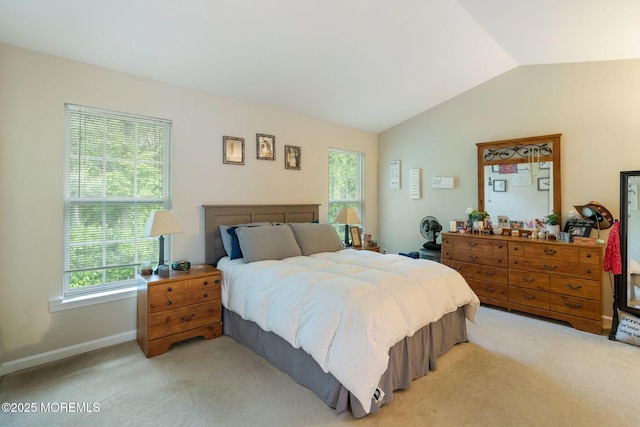 6 Foxmoor Ln, Bayville, NJ 08721 - bedroom featuring vaulted ceiling, light colored carpet, and baseboards