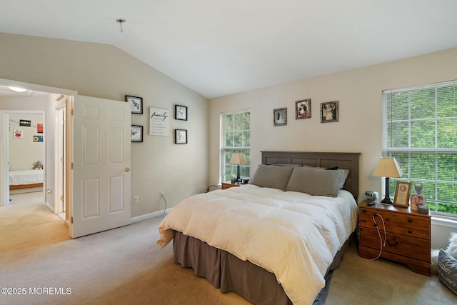 6 Foxmoor Ln, Bayville, NJ 08721 - bedroom with light colored carpet and vaulted ceiling