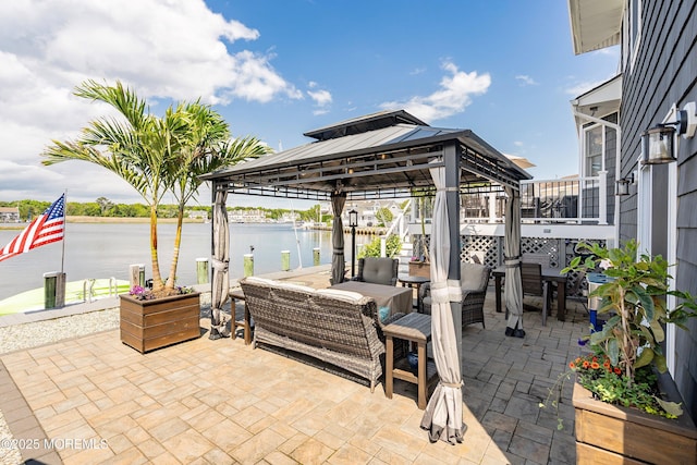 660 Fairview Ln, Forked River, NJ 08731 - view of patio / terrace with a water view