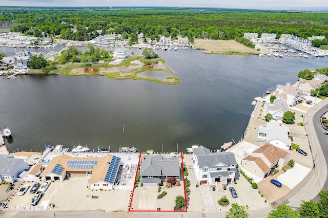 660 Fairview Ln, Forked River, NJ 08731 - aerial view of a heavily wooded area and a large body of water