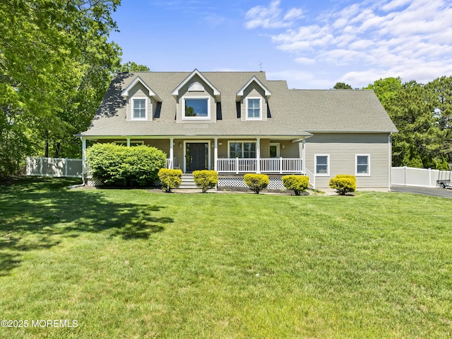 274 Beachview Ave, Manahawkin, NJ 08050 - new england style home featuring a porch and roof with shingles