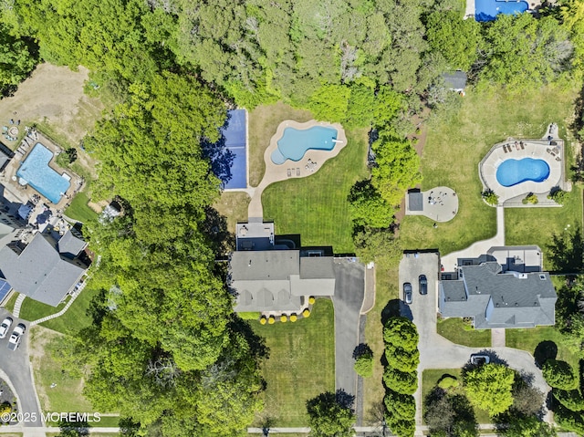 274 Beachview Ave, Manahawkin, NJ 08050 - aerial view of property's location featuring a pool