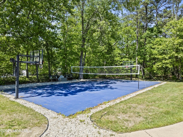 274 Beachview Ave, Manahawkin, NJ 08050 - surrounding community featuring volleyball court, community basketball court, and a lawn