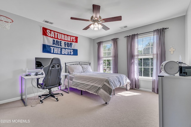 707 Cedar Point Ct, Toms River, NJ 08753 - carpeted bedroom with baseboards and a ceiling fan