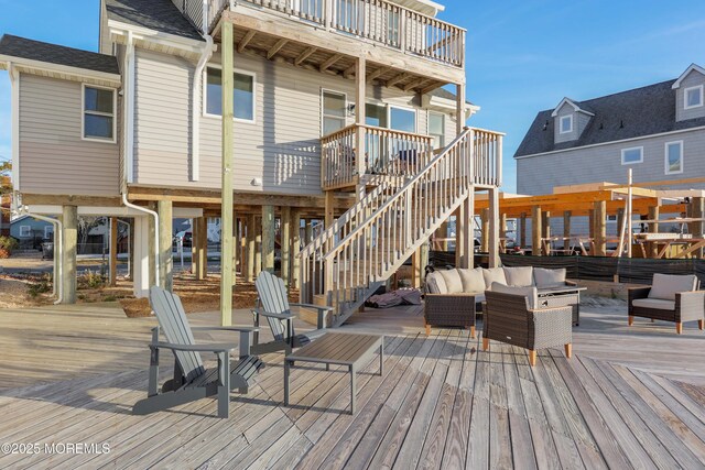151 Shore Dr, Brick, NJ 08723 - wooden deck featuring an outdoor hangout area