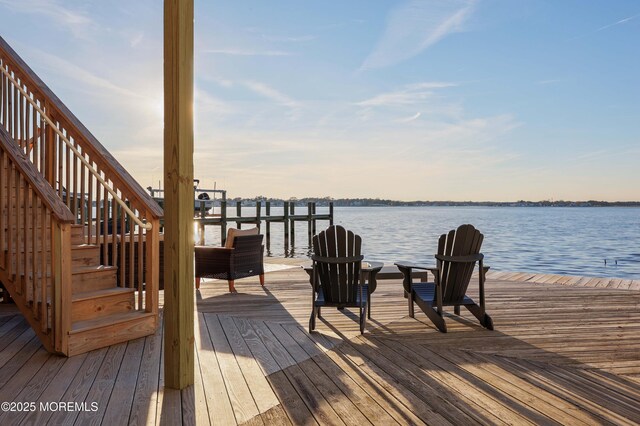 151 Shore Dr, Brick, NJ 08723 - dock area featuring a water view
