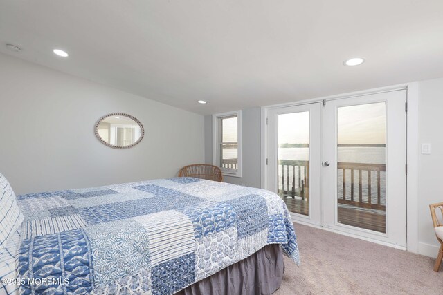 151 Shore Dr, Brick, NJ 08723 - carpeted bedroom with access to outside and recessed lighting