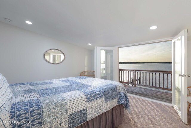 151 Shore Dr, Brick, NJ 08723 - bedroom with recessed lighting and a water view