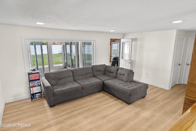 39 Scholer Dr, Union Beach, NJ 07735 - living room with baseboards, light wood finished floors, and recessed lighting