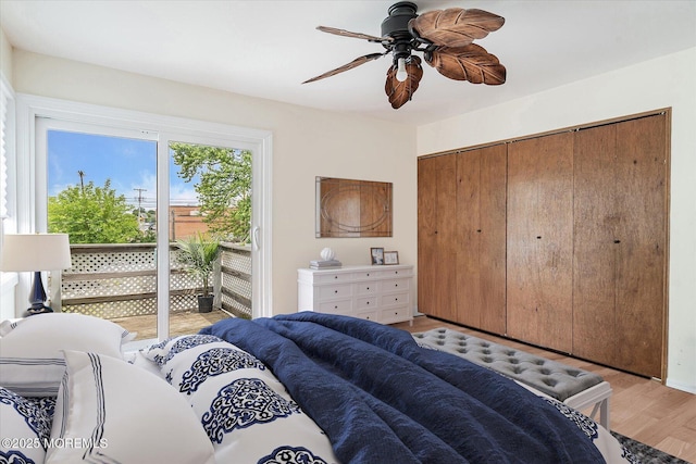 39 Scholer Dr, Union Beach, NJ 07735 - bedroom featuring light wood-type flooring, a closet, and ceiling fan
