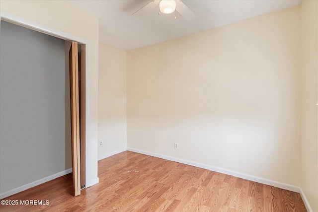 39 Scholer Dr, Union Beach, NJ 07735 - unfurnished bedroom featuring light wood-style floors, baseboards, and ceiling fan