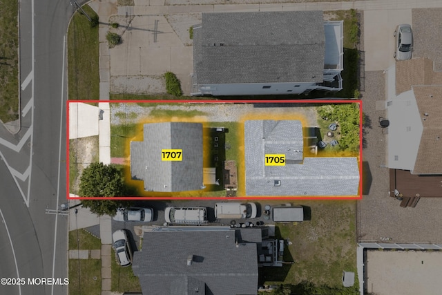 1707-1705 N Bayview Ave, Seaside Park, NJ 08752 - aerial overview of property's location featuring property boundaries highlighted