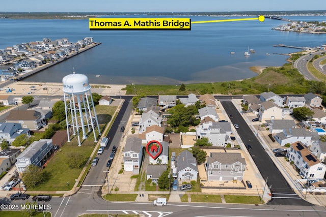 1707-1705 N Bayview Ave, Seaside Park, NJ 08752 - aerial view of property's location with nearby suburban area and a large body of water