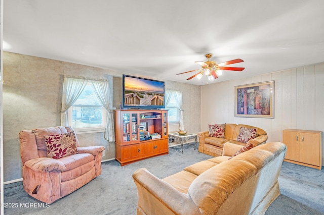 14 N Longview Rd, Howell, NJ 07731 - living area with carpet and ceiling fan