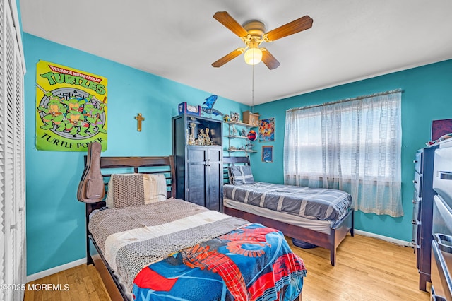 14 N Longview Rd, Howell, NJ 07731 - bedroom featuring wood finished floors, baseboards, and a ceiling fan
