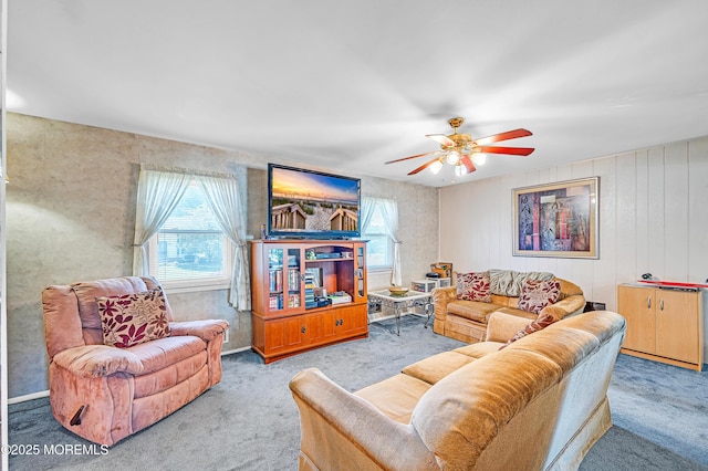 14 N Longview Rd, Howell, NJ 07731 - living area with carpet and ceiling fan
