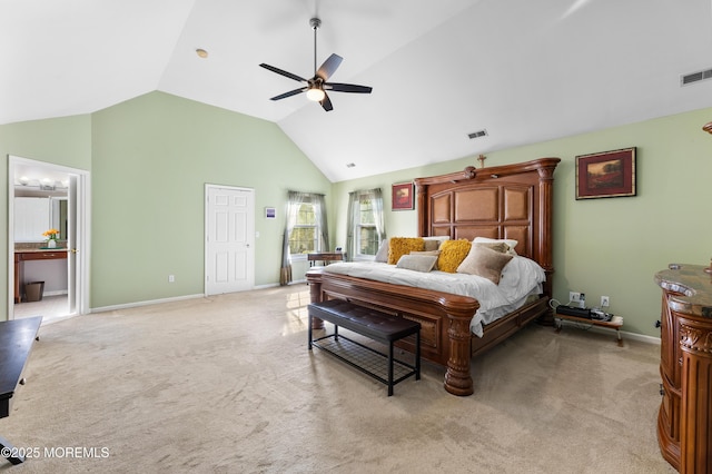 10 Emma Ln, Jackson, NJ 08527 - bedroom featuring light colored carpet, baseboards, a ceiling fan, and high vaulted ceiling