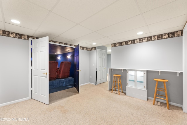 10 Emma Ln, Jackson, NJ 08527 - bedroom with carpet floors, a drop ceiling, baseboards, and recessed lighting