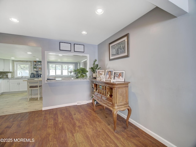 30 Mountain Ave, Hazlet, NJ 07730 - foyer with wood finished floors, recessed lighting, and baseboards
