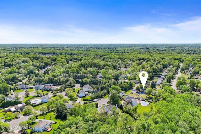 21 Wickatunk Rd, Manalapan, NJ 07726 - aerial view of residential area featuring a forest
