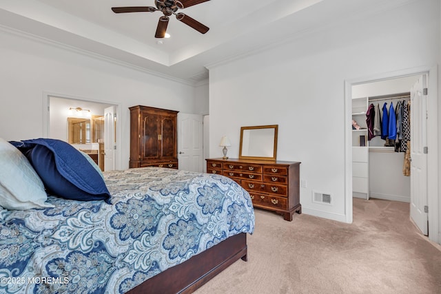 24 Beach Haven Way, Waretown, NJ 08758 - carpeted bedroom with a spacious closet, baseboards, a raised ceiling, a ceiling fan, and a closet